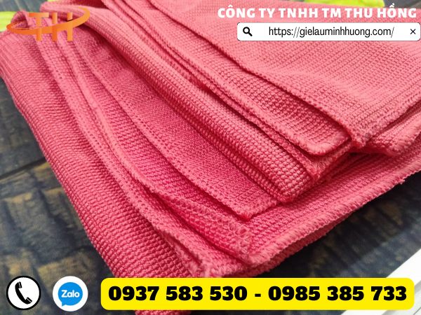 khăn lau vuông 2 mặt trơn nhiều màu