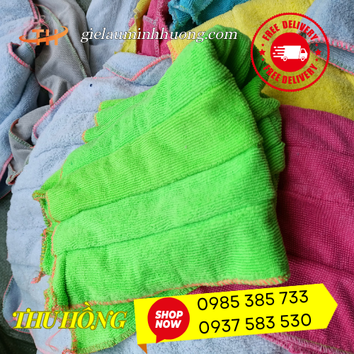 Khăn lau xe microfiber 40x60cm không đổ bụi Khăn lau xe microfiber 40x60cm không đổ bụi