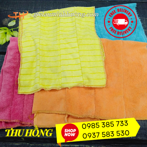 Khăn lau xe microfiber cao cấp Khăn lau xe microfiber cao cấp