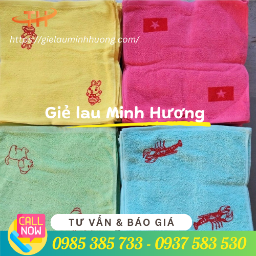 Khăn mẫu giáo nhiều màu có in ký hiệu Khăn mẫu giáo nhiều màu có in ký hiệu