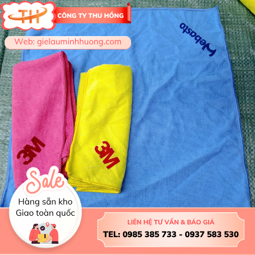 Hàng có sẵn, giao nhanh, hỗ trợ số lượng lớn Khăn Microfiber 3M đủ màu, hàng sẵn kho, số lượng lớn