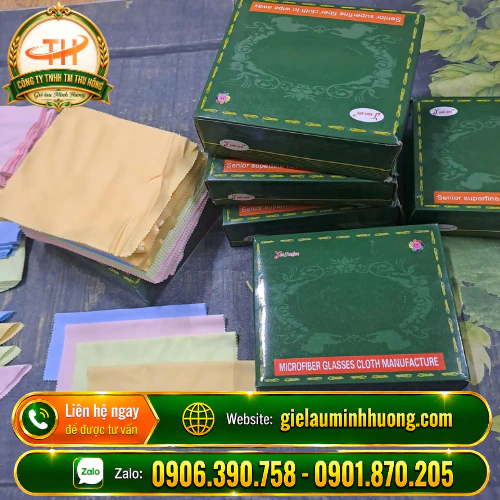 Khăn lau kính đóng hộp tiện lợi Khăn microfiber lau mắt kính đóng hộp sạch sẽ tiện lợi