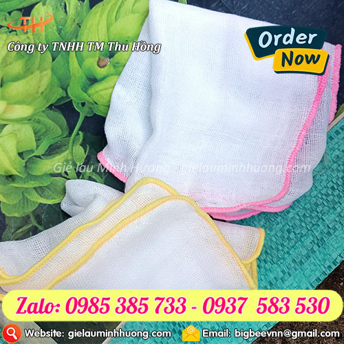 Khăn sữa cotton thấm hút nhanh  Khăn sữa cotton thấm hút nhanh