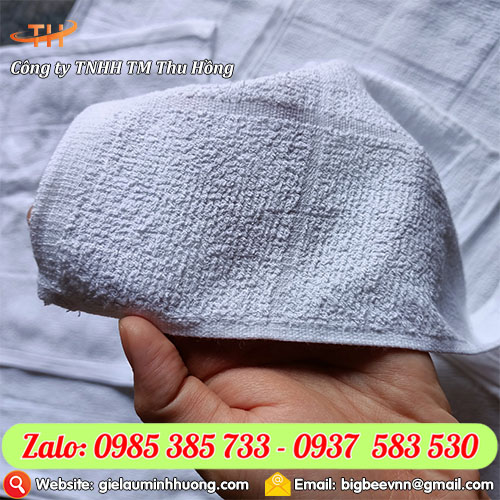 Khăn trắng nhỏ cotton mềm mịn không xù lông