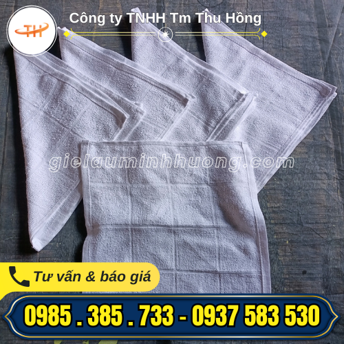 Khăn trắng vuông giá rẻ lau chùi đa năng Khăn trắng vuông giá rẻ lau chùi đa năng