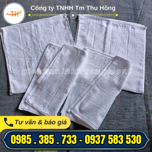 Khăn trắng vuông sợi cotton Khăn trắng vuông sợi cotton