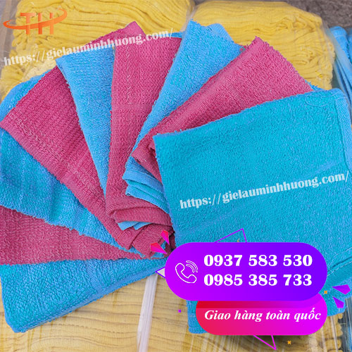 khăn vuông màu sợi cotton