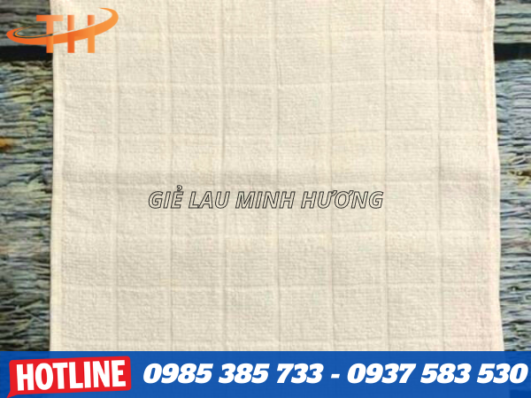 khăn vuông trắng 26x26cm