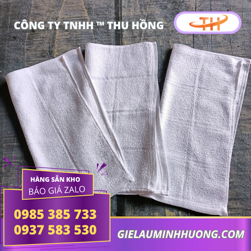 Khăn vuông trắng 28x28 sỉ tận xưởng cho đại lý