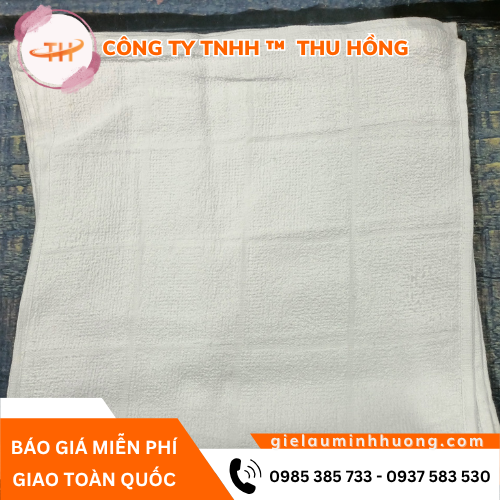 Khăn vuông trắng sợi cotton tự nhiên Khăn vuông trắng sợi cotton tự nhiên