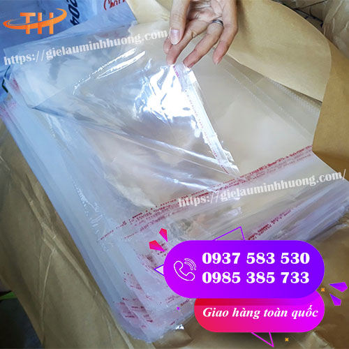kho bỏ sỉ túi dán miệng trong suốt đựng quần áo
