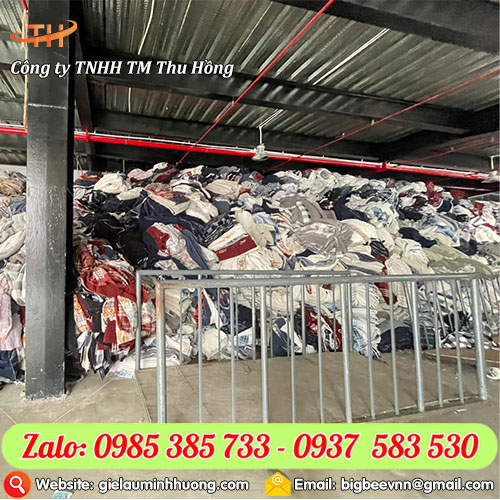 kho hàng giẻ lau, vải vụn công nghiệp