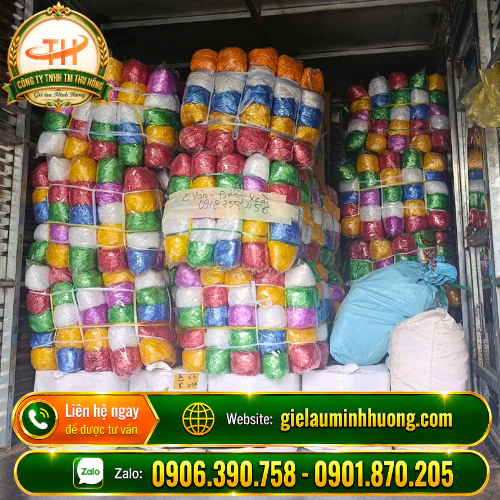 Dây nilon nem 30g - 40g - 100g sẵn tại kho sỉ Thu Hồng Kho sỉ dây nilon nem nhiều màu nhỏ 30g - 40g - 100g giá rẻ HCM
