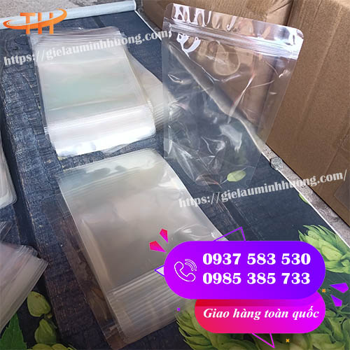 Kích thước thông dụng của túi zip 2 mặt trong đựng đồ ăn vặt
