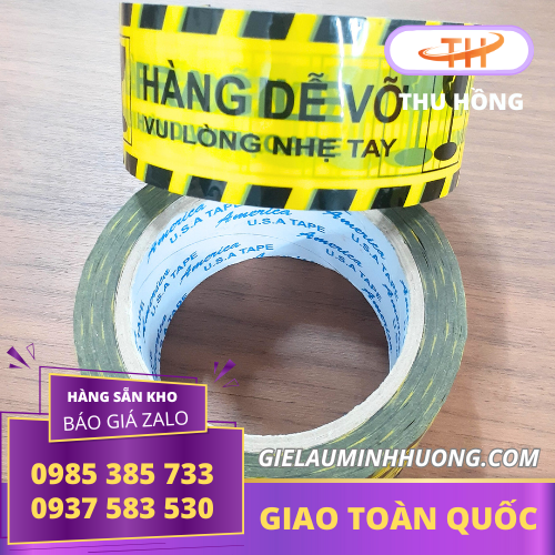 Mặt trong và mặt ngoài của băng keo hàng dễ vỡ Mặt trong và mặt ngoài của băng keo hàng dễ vỡ