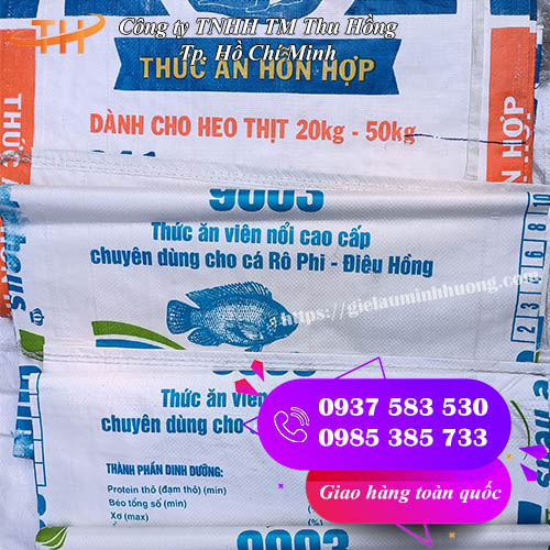 mẫu bao đựng thức ăn chăn nuôi cho cá loại 50kg