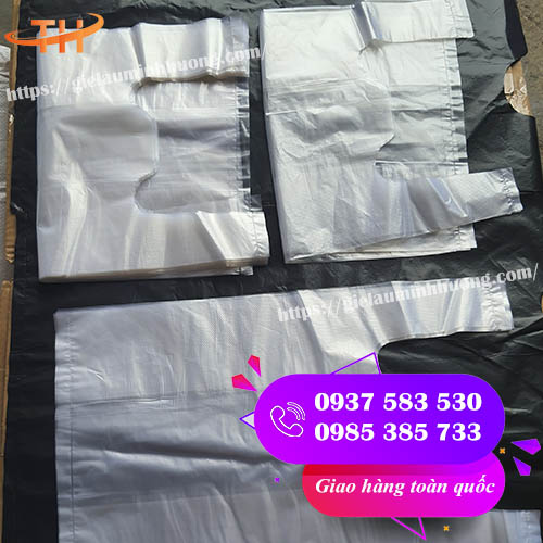 mẫu túi xốp bóng mỡ trắng 2 quai