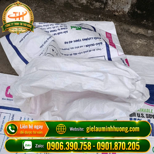 Mua bao thức ăn cá cũ 40kg đựng phế liệu Mua bao thức ăn cá cũ 40kg đựng phế liệu