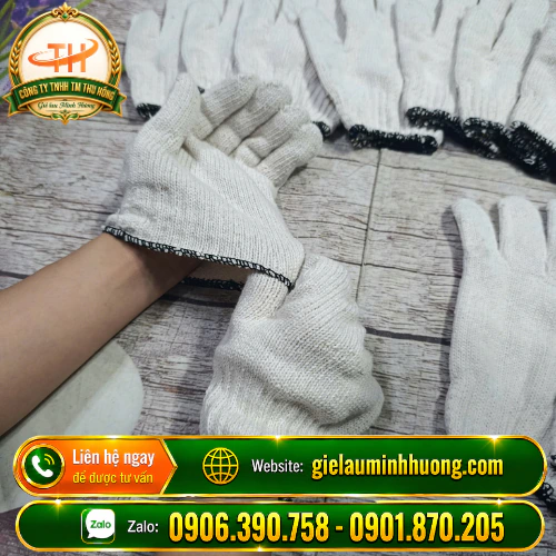 Mua găng tay sợi len kem 80g bốc xếp hàng hoá Mua găng tay sợi len kem 80g bốc xếp hàng hoá