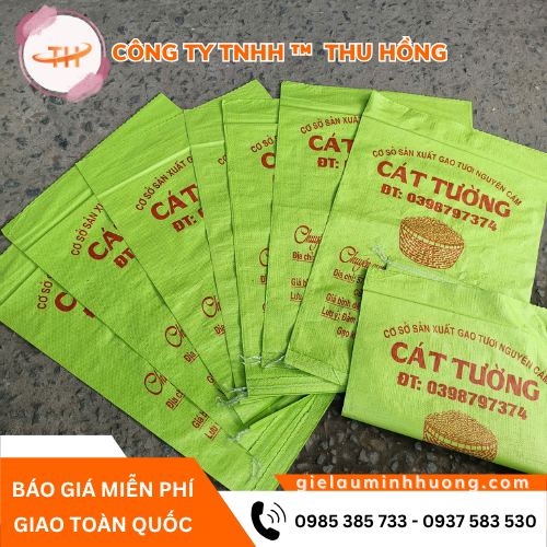 Nhận đặt bao đựng gạo in logo 25kg số lượng lớn giao tận nơi Nhận đặt bao đựng gạo in logo 25kg số lượng lớn giao tận nơi