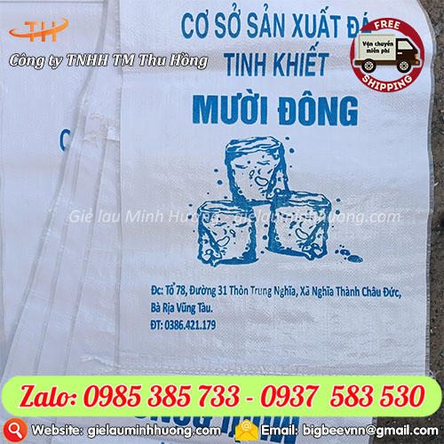 Nhận đặt bao PP đựng đá in chữ nhiều kích cỡ Nhận đặt bao PP đựng đá in chữ nhiều kích cỡ