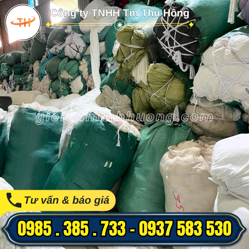 Giẻ lau trắng poly không bụi thành phẩm đóng bao 50kg Nơi mua sỉ giẻ lau trắng poly không bụi giá rẻ