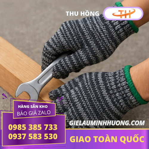 Sử dụng bao tay len sợi muối tiêu trong xây dựng Sử dụng bao tay len sợi muối tiêu trong xây dựng
