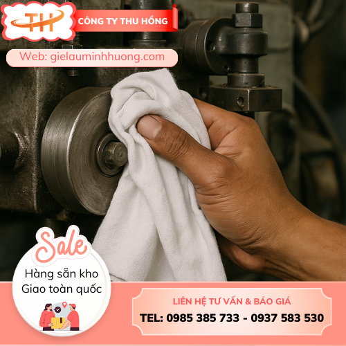 Sử dụng giẻ lau dầu nhớt vệ sinh linh kiện cơ khí Sử dụng giẻ lau dầu nhớt vệ sinh thường xuyên cho linh kiện cơ khí