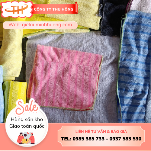 Thu Hồng chuyên kho sỉ khăn nối giá rẻ từ 500kg đủ màu-đủ size