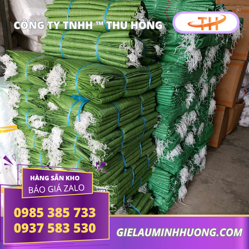 Thu Hồng chuyên sỉ bao tải lúa xanh lá 60x90 Thu Hồng chuyên sỉ bao tải lúa xanh lá 60x90