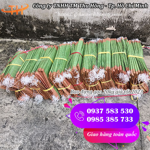 Thu Hồng chuyên sỉ rẻ bao tải dứa đựng gạo 20kg Thu Hồng chuyên sỉ rẻ bao tải dứa đựng gạo 20kg