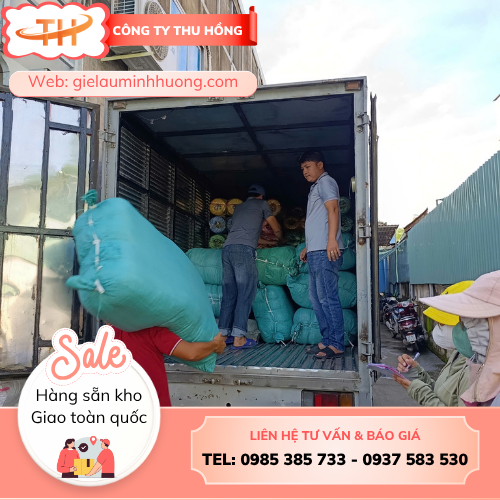 Giẻ lau máy móc Thu Hồng cung cấp sỉ giẻ lau máy móc đóng bao sẵn tiện lợi