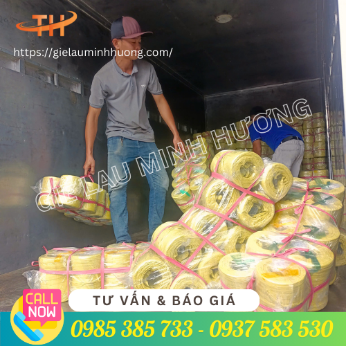 Thu Hồng đi giao sỉ dây nilon ống màu vàng 1kg ở Bình Dương Thu Hồng đi giao sỉ dây nilon ống màu vàng 1kg ở Bình Dương