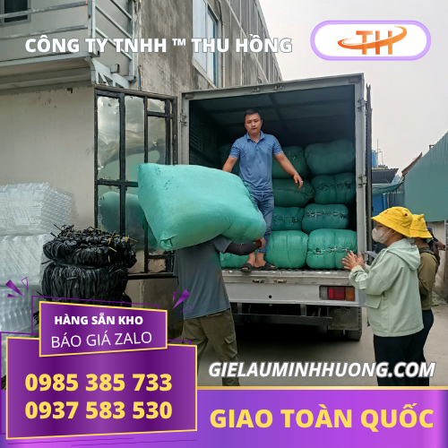 Thu Hồng đi giao sỉ giẻ lau trắng 1 lớp đóng bao cho xưởng Thu Hồng lên đơn giao sỉ giẻ lau trắng 1 lớp đóng bao cho xưởng