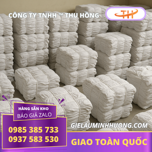 Thu Hồng - Nguồn sỉ giẻ lau trắng 1 lớp giá rẻ cho xưởng TPHCM Thu Hồng - Nguồn sỉ giẻ lau trắng 1 lớp giá rẻ cho xưởng TPHCM