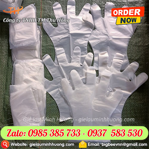 Thu Hồng nhận bỏ sỉ găng tay nilon trắng loại dày giá rẻ Thu Hồng nhận bỏ sỉ găng tay nilon trắng loại dày giá rẻ
