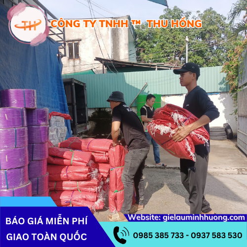 Thu Hồng soạn đơn giao sỉ bao tải dứa màu đỏ 25kg-50kg-100kg Thu Hồng soạn đơn giao sỉ bao tải dứa màu đỏ 25kg-50kg-100kg