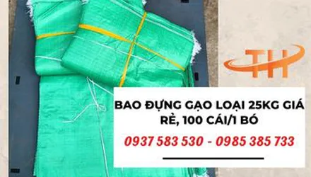 Bao đựng gạo loại 25kg giá rẻ (100 cái)