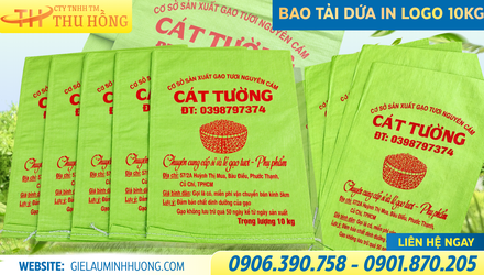 Sỉ Bao Tải Gạo 10Kg In Logo Sẵn Giá Tận Xưởng