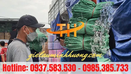 Đi đơn bao tải dứa đựng lúa tại Long An