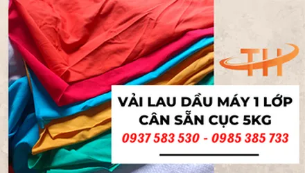 Bán vải lau dầu máy 1 lớp cục 5kg