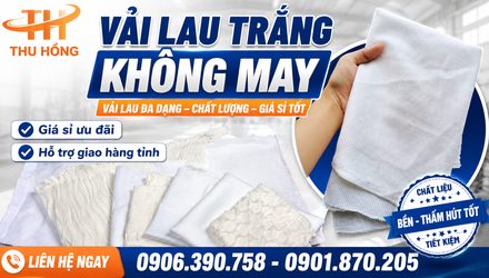 Giẻ lau trắng không may sỉ giá rẻ