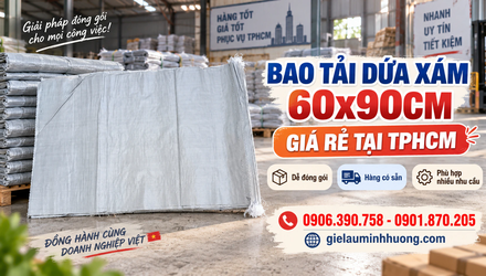 Nơi bán bao tải dứa xám 60x90cm giá rẻ tại TPHCM