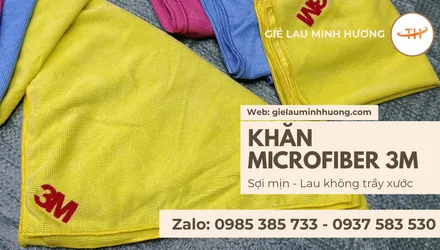 Khăn lau microfiber 3M giá rẻ lau không trầy xước