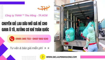 Giẻ lau dầu mỡ giá rẻ chuyên dùng cho gara ô tô, xưởng cơ khí