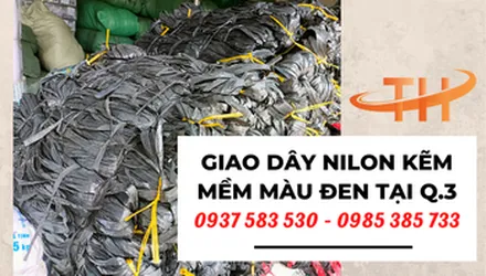 Thu Hồng đi giao dây nilon kẽm màu đen tại Q3