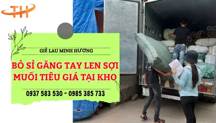 Bỏ sỉ găng tay len sợi muối tiêu giá tại kho