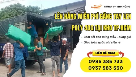 Lên hàng miễn phí găng tay len poly 40g tại kho