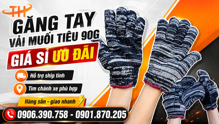Găng Tay Muối Tiêu Viền Nâu 90G