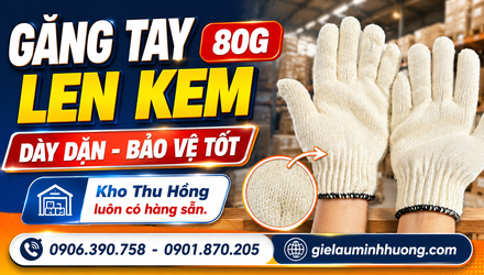 Kho Thu Hồng bán sỉ găng tay sợi len kem 80g có sẵn kho